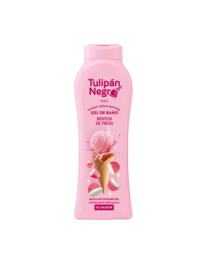 GEL BAÑO TULIPAN NEGRO BESITOS DE FRESA B/650ML