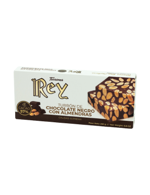 TURRON REY CHOCOLATE NEGRO ALMENDRA EST/250 GR