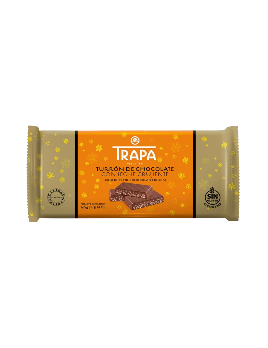 TURRON TRAPA CHOCOLATE LECHE CRUJIENTE T/150GR