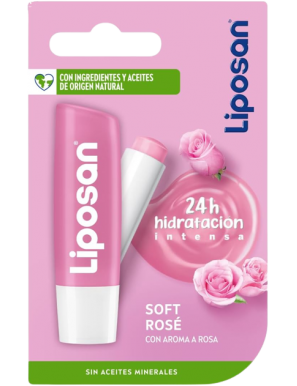 BALSAMO LABIAL LIPOSAN SOFT ROSE B/4,8 GR