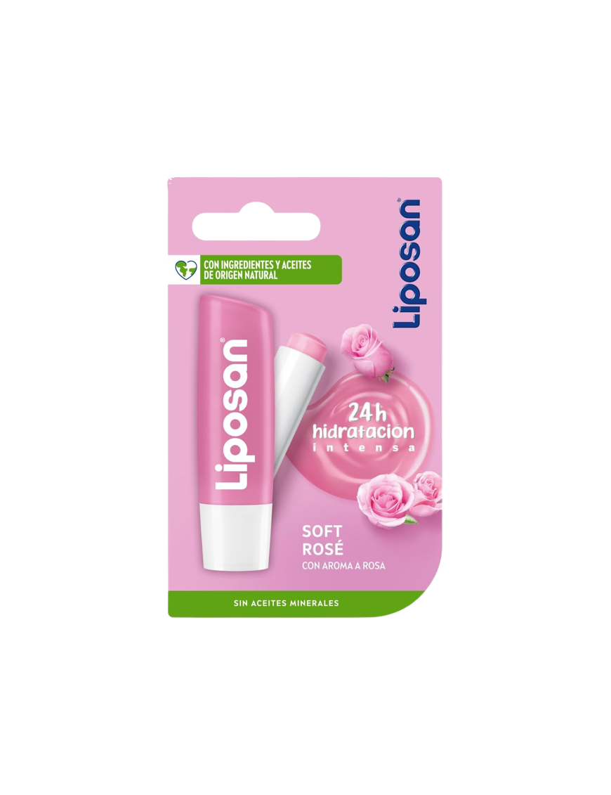 BALSAMO LABIAL LIPOSAN SOFT ROSE B/4,8 GR