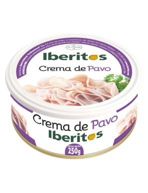 PATE CREMA IBERITOS PAVO  L/250 GR