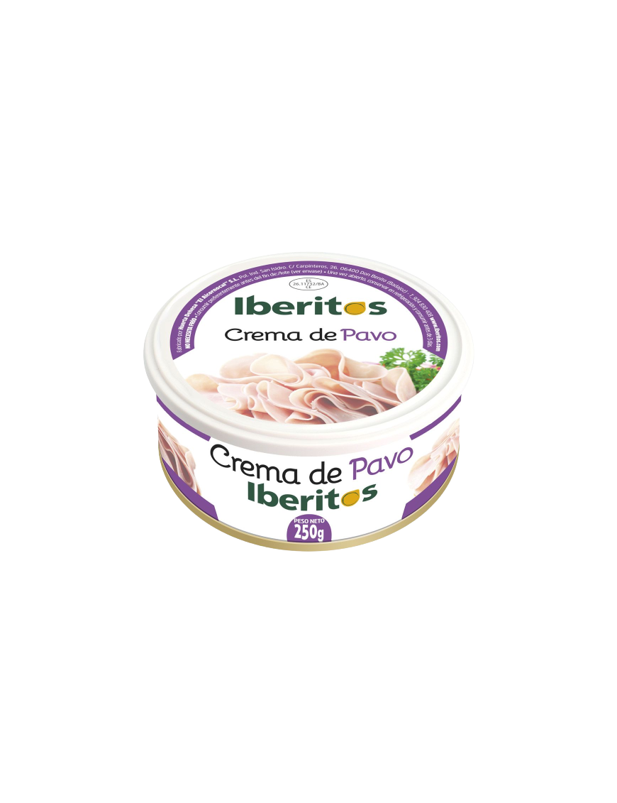 PATE CREMA IBERITOS PAVO  L/250 GR