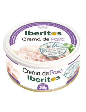 PATE CREMA IBERITOS PAVO (LIGHT)  L/250 GR