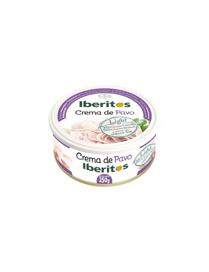 PATE CREMA IBERITOS PAVO (LIGHT)  L/250 GR