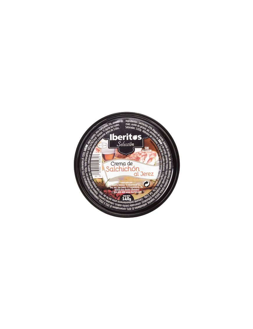 PATE CREMA IBERITOS SALCHICHON AL JEREZ L/140GR