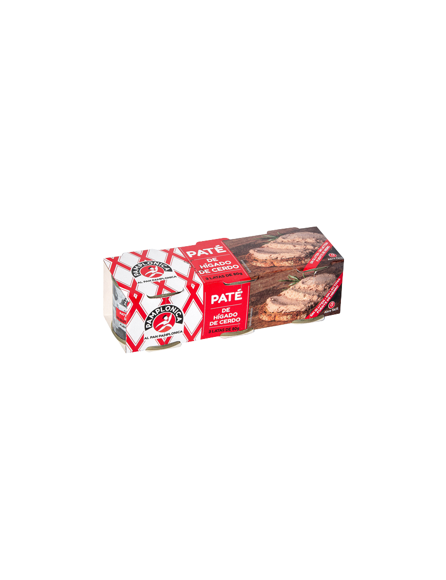 PATE HIGADO CERDO PAMPLONICA 80 GR PACK-3 UD