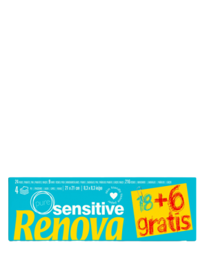 PAÑUELOS PAPEL RENOVA SENSITIVE P/18+6 UD