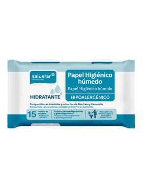 PAPEL HIGIENICO HUMEDO SALUSTAR P/15 UD