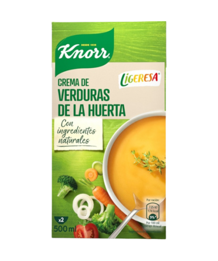 CREMA KNORR LIGERESA VERDURAS DE LA HUERTA B/500ML