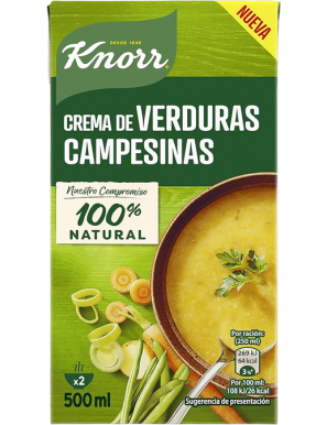 CREMA KNORR RUSTICA VERDURAS CAMPESINAS B/500 GR