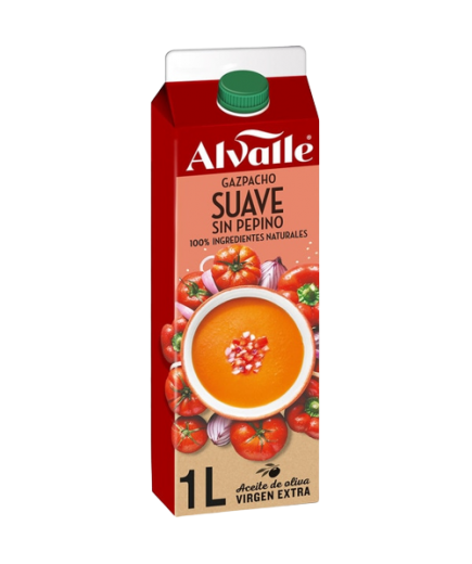 GAZPACHO ALVALLE SUAVE SIN PEPINO BRICK 1L