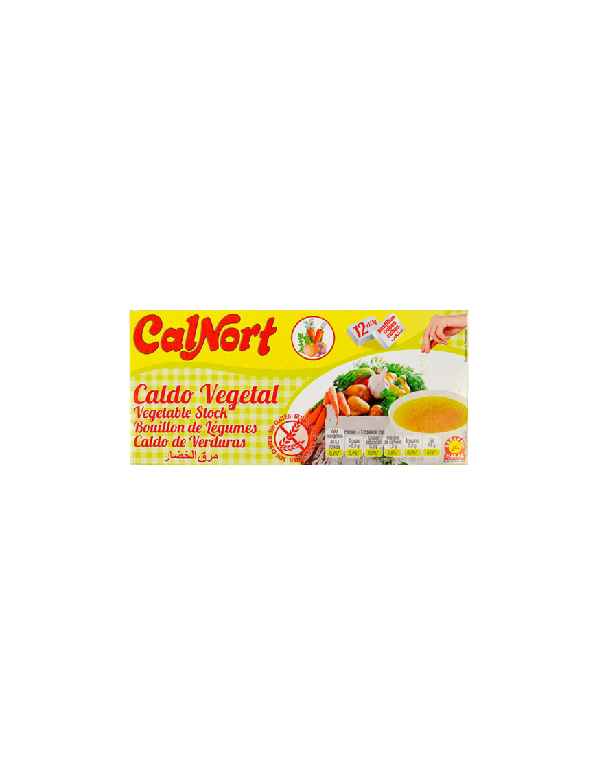 CALDO VEGETAL CALNORT PASTILLAS 12 UD/120GR