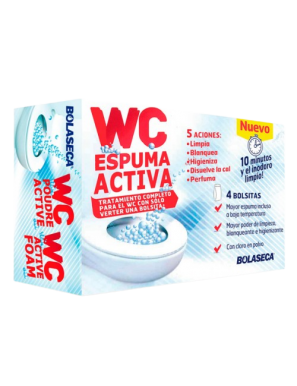 LIMPIADOR WC BOLASECA ESPUMA ACTIVA PACK-4 UD