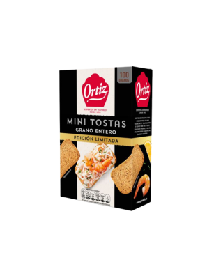 BISCOTTE TOSTAS MINI RECTANG.INTEGR ORTIZ P/100 GR