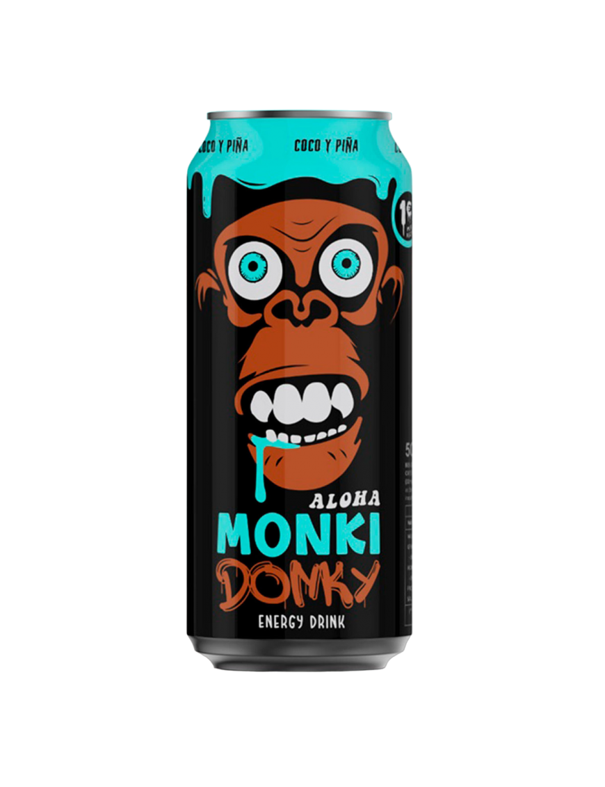 BEBIDA ENERGETICA MONKI DONKEY ALOHA COCO 500ML