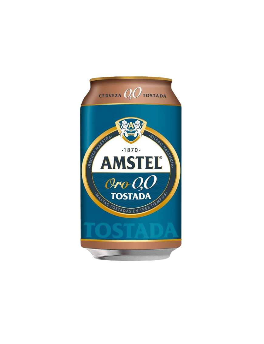 CERVEZA AMSTEL ORO 0.0%TOSTADA LATA-33.CL.