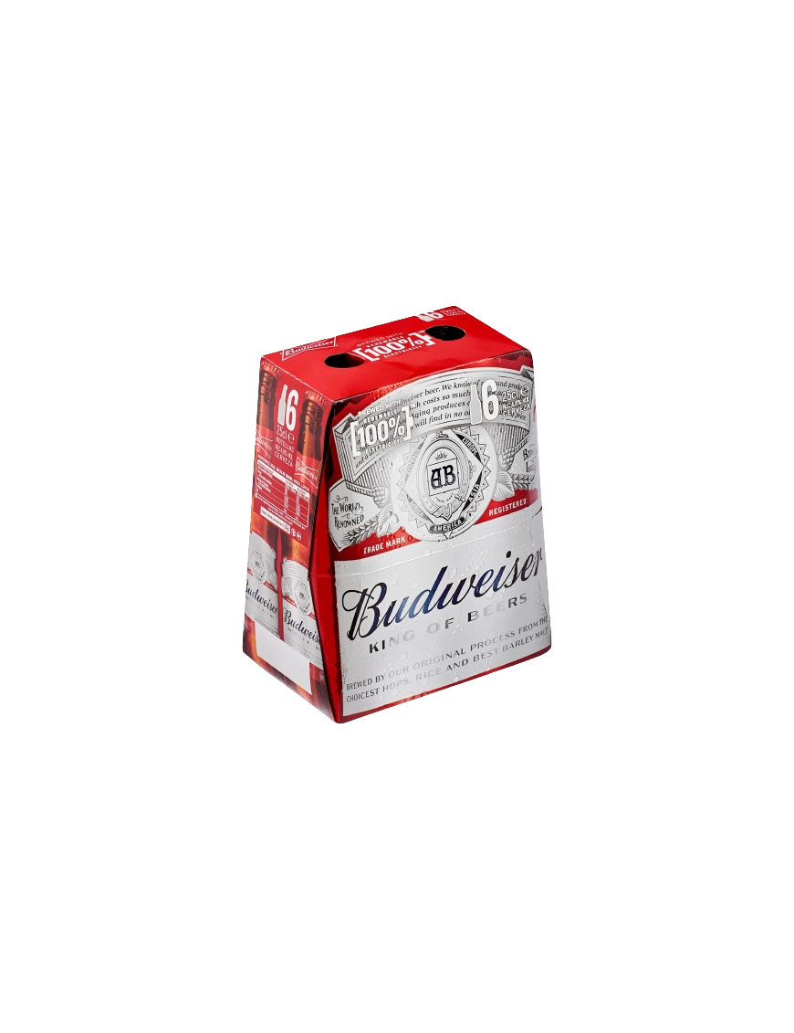 CERVEZA BUDWEISER VIDRIO 25.CL.P/6.UD