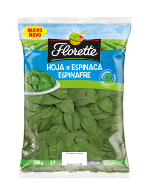 FLORETTE ESPINACAS HOJAS BOLSA 250 GR