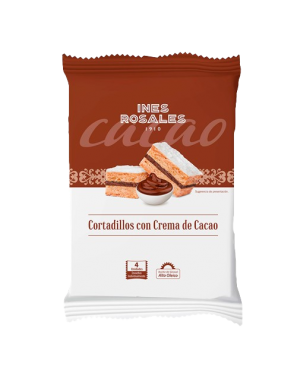 CORTADILLOS INES ROSALES C/CREMA CACAO P/4 UD