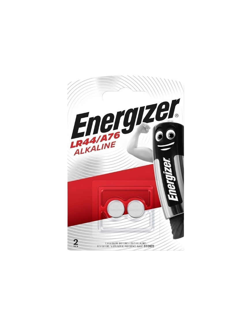 PILAS ENERGIZER ALKALINE A-76/LR44 BOTON 1,5V P/2U