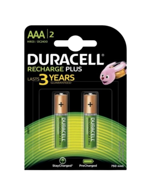 PILAS RECARGABLE DURACELL HR03 750MAH.P/2 UD