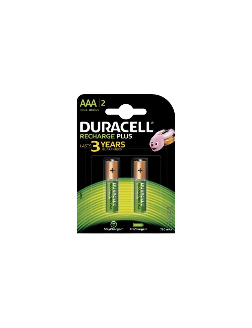 PILAS RECARGABLE DURACELL HR03 750MAH.P/2 UD