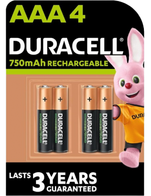 PILAS RECARGABLE DURACELL HR03 750MAH.P/4 UD