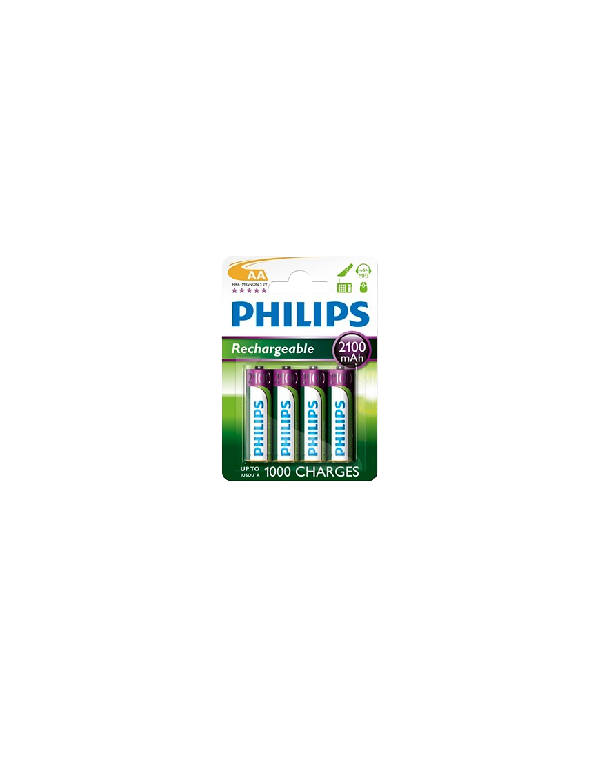 PILAS RECARGABLE PHILIPS HR06-MIGNON 2100MAH.P/4UD