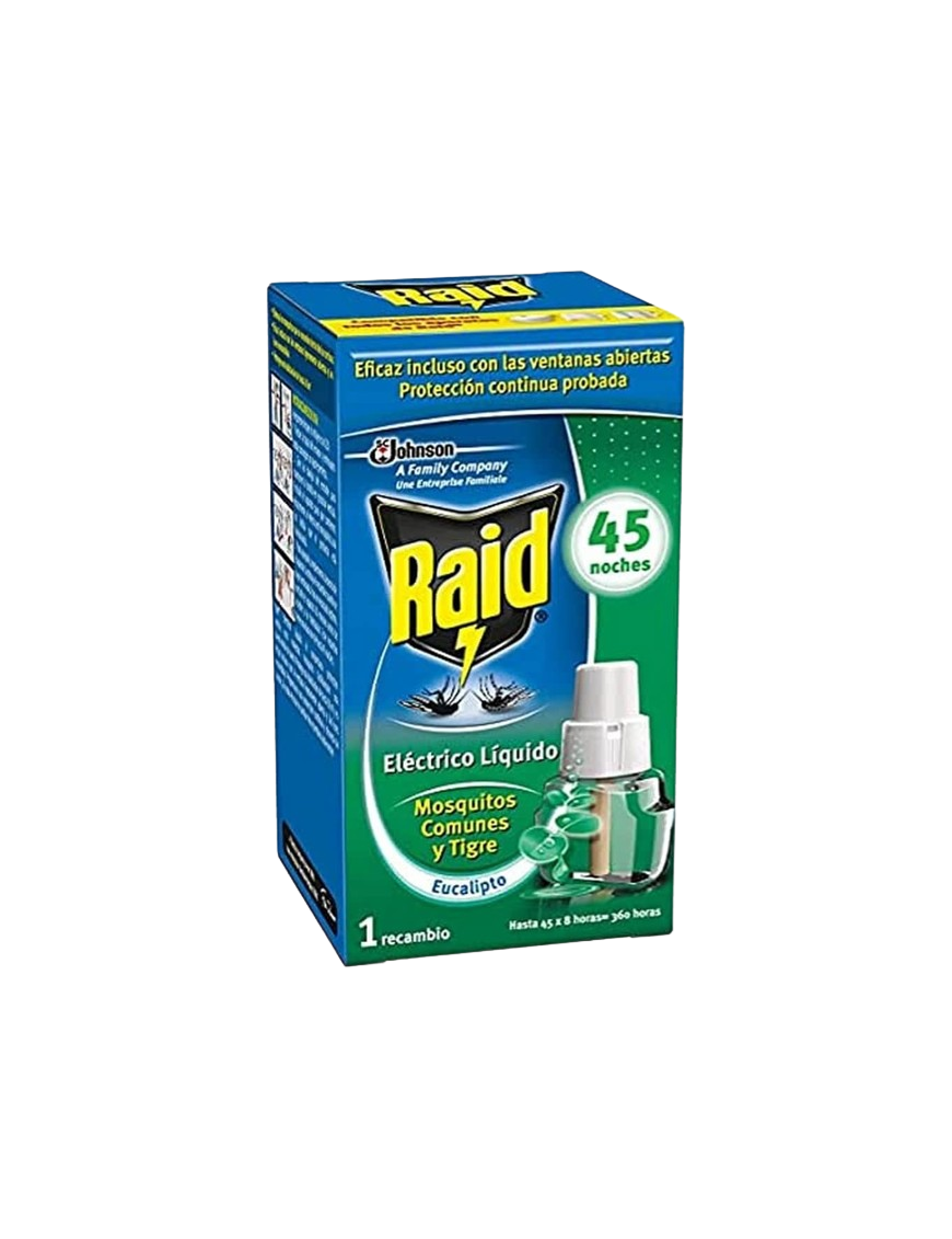 INSECTICIDA RAID ELECT. 45NOCHES EUCALIPTO RECAMBI