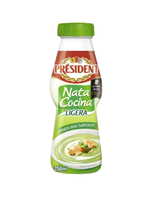 NATA COCINA 12%MG.LIGERA PRESIDENT BOTELLA 250ML