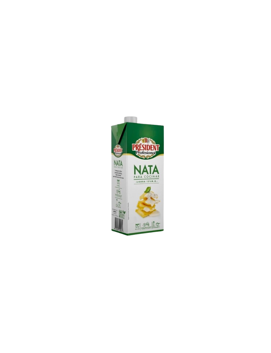 NATA COCINA 12%MG.LIGERA PRESIDENT BRICK 1 L