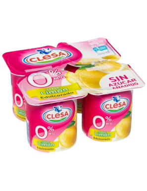 CLESA YOGUR DESNATADO SABOR LIMON  PACK-4 UD