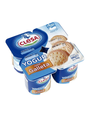 CLESA YOGUR SABOR GALLETA PACK-4 UD