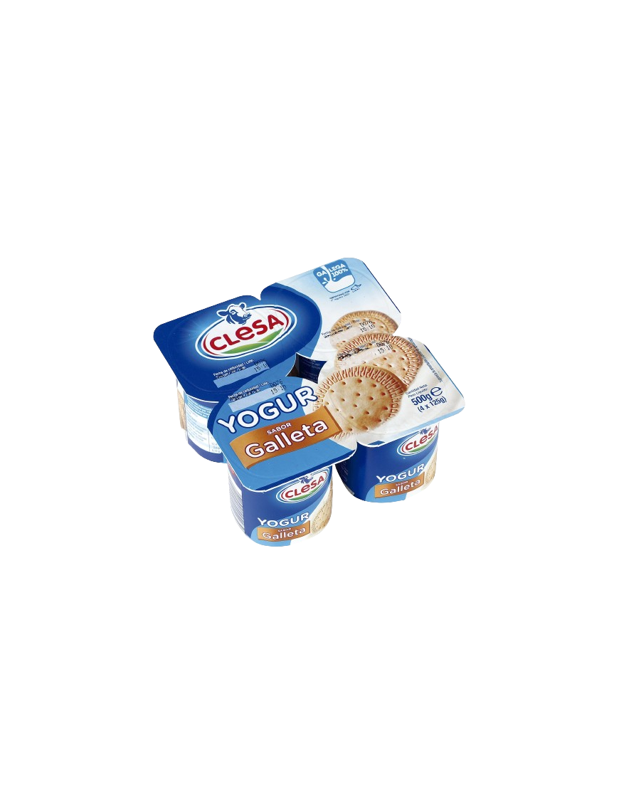 CLESA YOGUR SABOR GALLETA PACK-4 UD