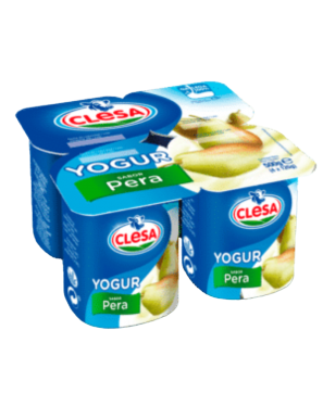 CLESA YOGUR SABOR PERA PACK-4 UD