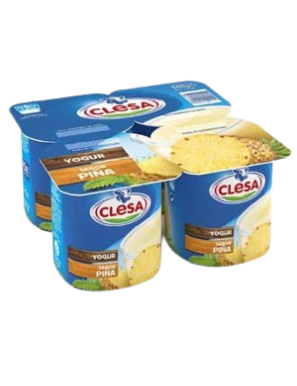 CLESA YOGUR SABOR PIÑA PACK-4 UD