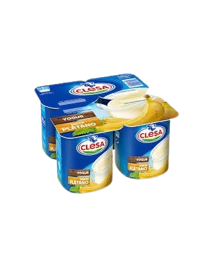 CLESA YOGUR SABOR PLATANO PACK-4 UD