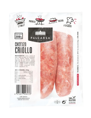 CHORIZO CRIOLLO PALCARSA BOLSA 3UD (200GR)