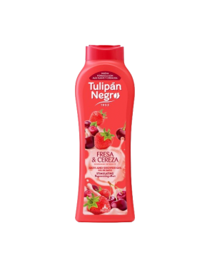 GEL BAÑO TULIPAN NEGRO FRESA Y CEREZA B/650 ML