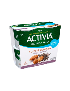 DANONE ACTIVIA 0% CHIA Y ALMENDRA P/4U