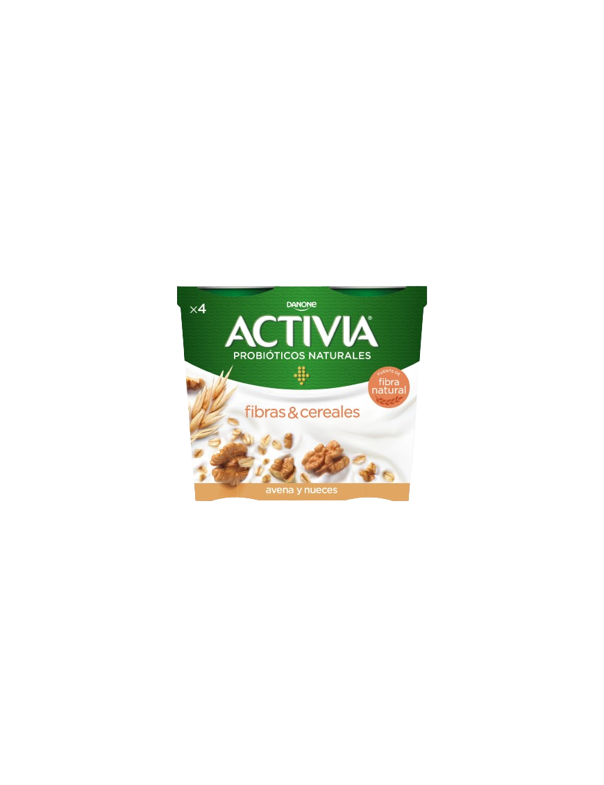 DANONE ACTIVIA FIBRA C/AVENA Y NUECES PACK4X120GR.