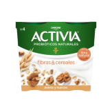 DANONE ACTIVIA FIBRA C/AVENA Y NUECES PACK4X120GR.