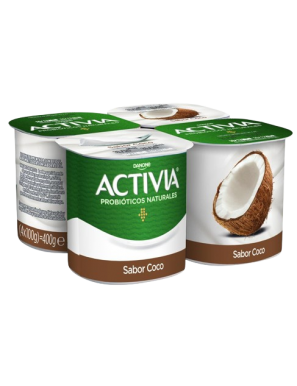 DANONE ACTIVIA SABOR COCO P/4UD