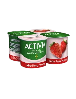 DANONE ACTIVIA SABOR FRESA P/4UD