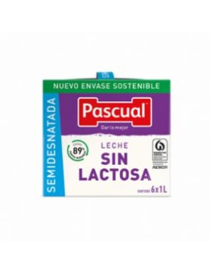 LECHE PASCUAL SIN LACTOSA SEMI-D.BRICK-1.L.