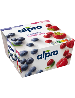 DANONE ALPRO SOJA VEGETAL ARANDANO/F.ROJOS P/4 UD