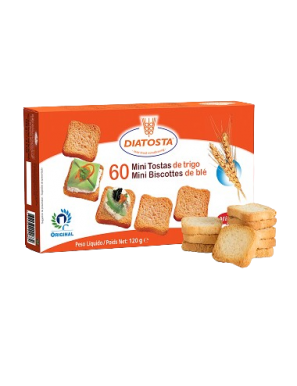 BISCOTTE/MINI TOSTA RECT.DIATOSTA 120.GR (60UD)