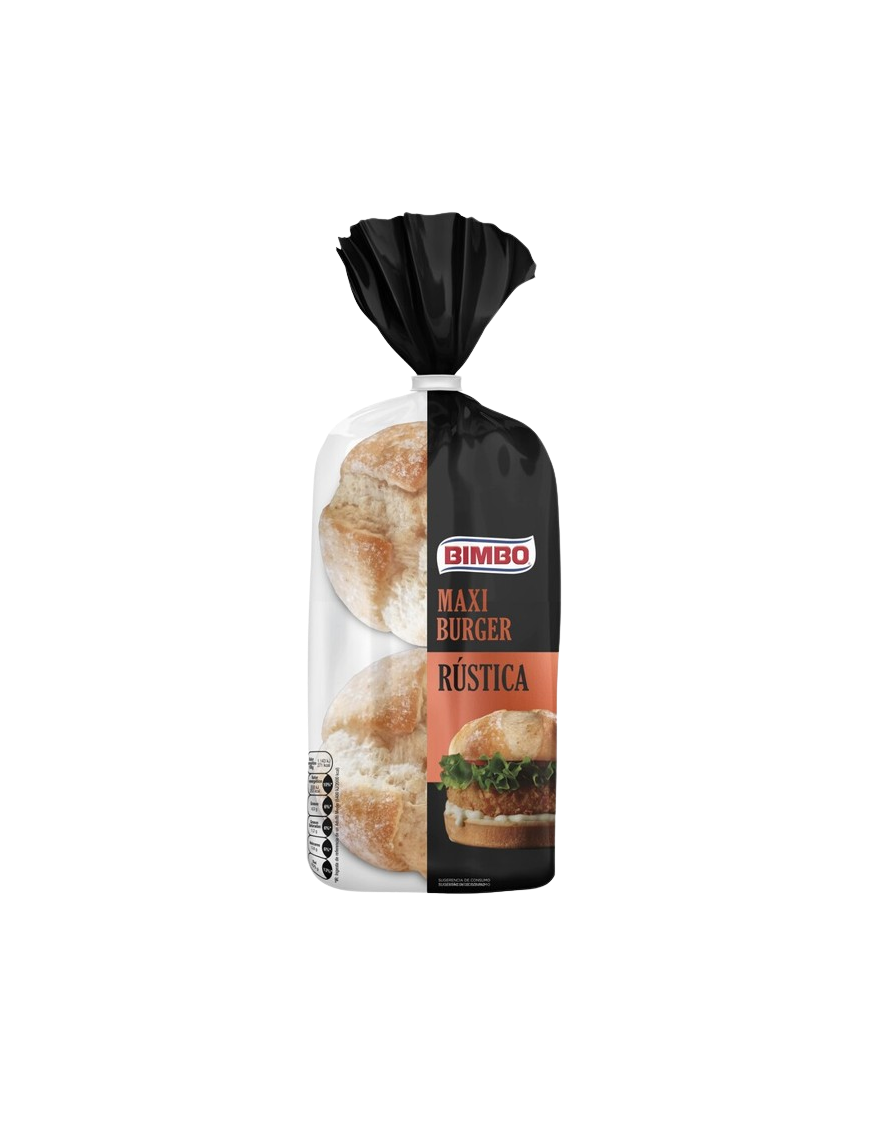 PAN BIMBO BURGUER MAXI RUSTICA 4 UDS