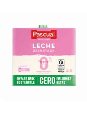 LECHE PASCUAL CLASICA DESNATADA BRICK 1 L